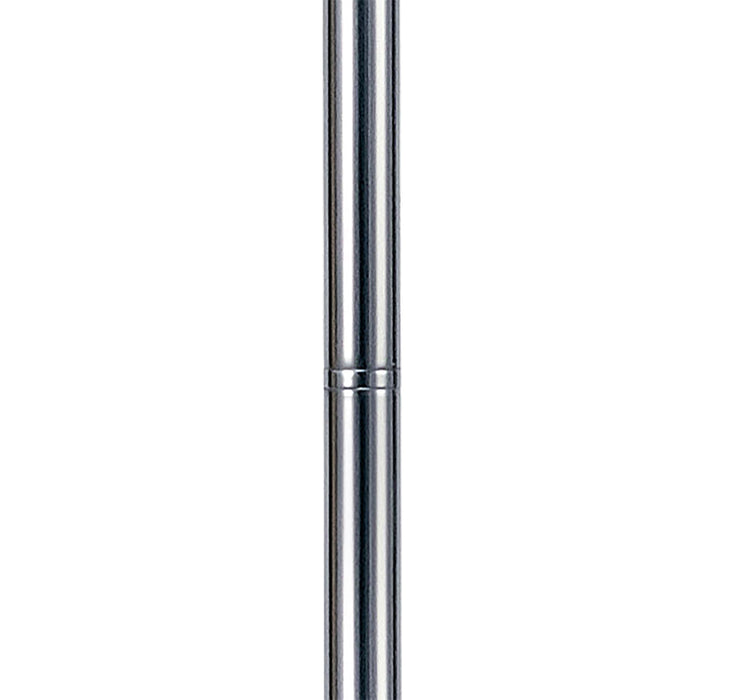 Deco Carlton Round Flat Base Floor Lamp Without Shade, Switched Lampholder, 1 Light E27 Polished Chrome • D0375