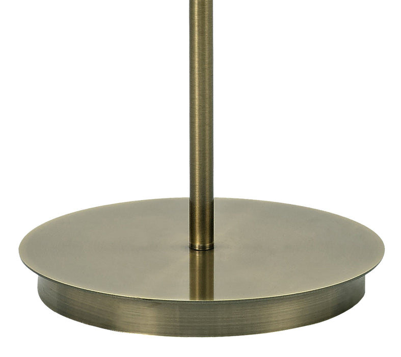 Deco Carlton Round Flat Base Floor Lamp Without Shade, Switched Lampholder, 1 Light E27 Antique Brass • D0376