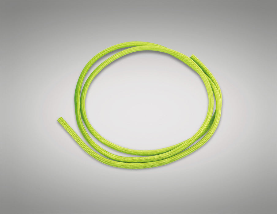 Deco Cavo 1m Lime Green Braided 2 Core 0.75mm Cable VDE Approved (qty ordered will be supplied as one continuous length) • D0197