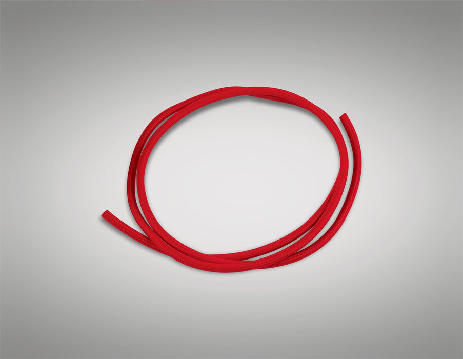 Deco Cavo 1m Red Braided 2 Core 0.75mm Cable VDE Approved (qty ordered will be supplied as one continuous length) • D0201