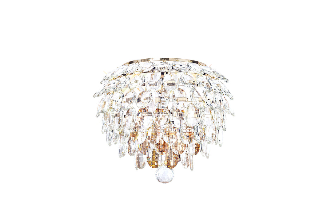 Diyas Coniston Wall Lamp, 2 Light E14, French Gold/Crystal • IL32829
