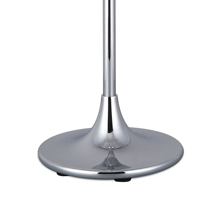 Deco Crowne Round Curved Base Table Lamp Without Shade, Inline Switch, 1 Light E27 Polished Chrome • D0348