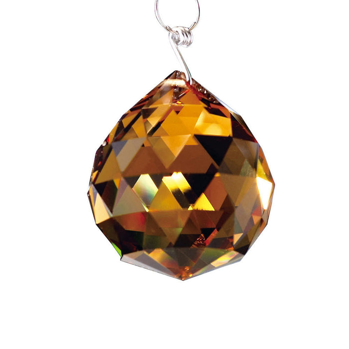 Diyas C10033 Crystal Sphere Without Ring Amber 30mm • C10033