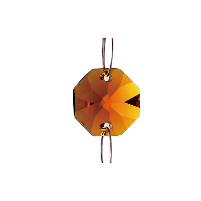 Diyas C50003 Crystal Octagon Without Ring Amber 14mm • C50003