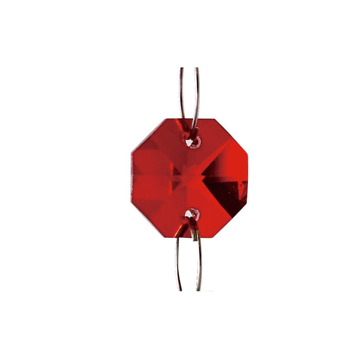 Diyas C50005 Crystal Octagon Without Ring Red 14mm • C50005