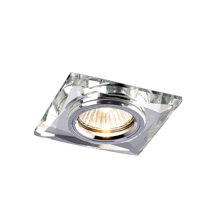 Diyas Crystal Downlight Chamfered Square Rim Only Clear, IL30800 REQUIRED TO COMPLETE THE ITEM, Cut Out: 62mm • IL30812CH