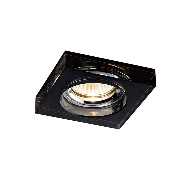 Diyas Crystal Downlight Deep Square Rim Only Black, IL30800 REQUIRED TO COMPLETE THE ITEM, Cut Out: 62mm • IL30822BL