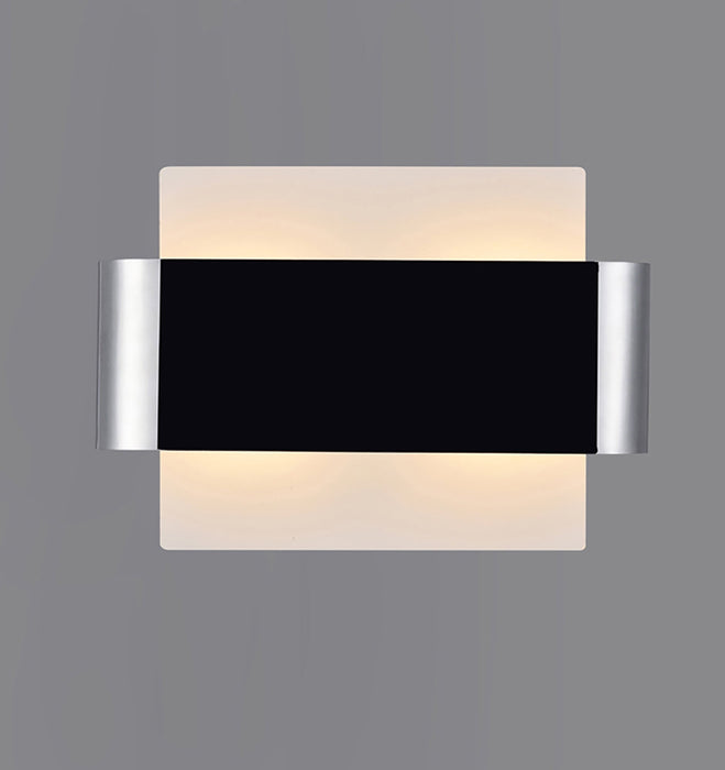 Deco Damo 2 Light G9 Flush Fitting, White Base With Polished Chrome Centre Band • D0378