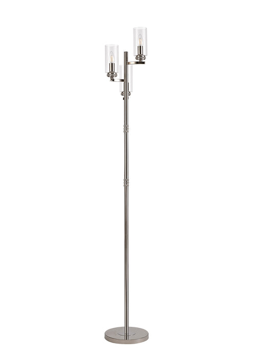 Regal Lighting SL-1963 3 Light Floor Lamp Polished Nickel With Clear Glass
