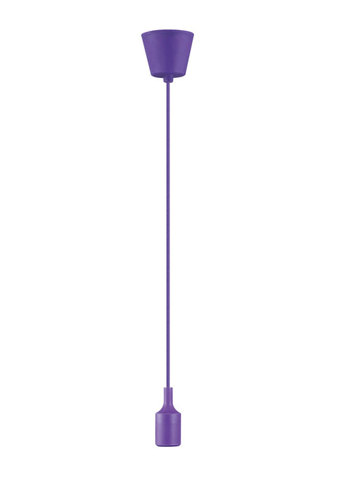 Deco Dreifa 1.5m Suspension Kit 1 Light Purple, 90mm Plastic Base and Silicon Lampholder Cover, E27 Max 60W (Maximum Load 2kg) • D0167