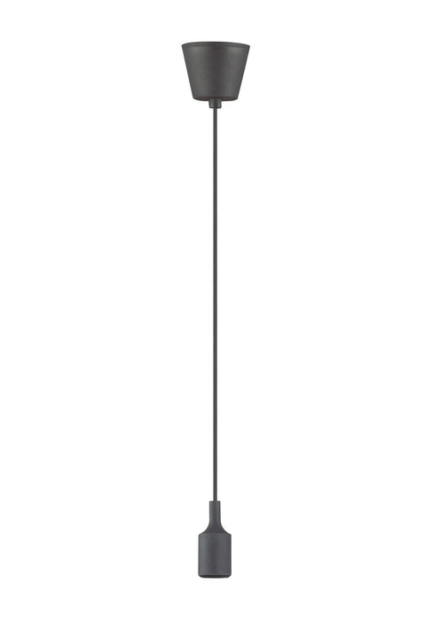 Deco Dreifa 1.5m Suspension Kit 1 Light Black, 90mm Plastic Base and Silicon Lampholder Cover, E27 Max 60W (Maximum Load 2kg) • D0169