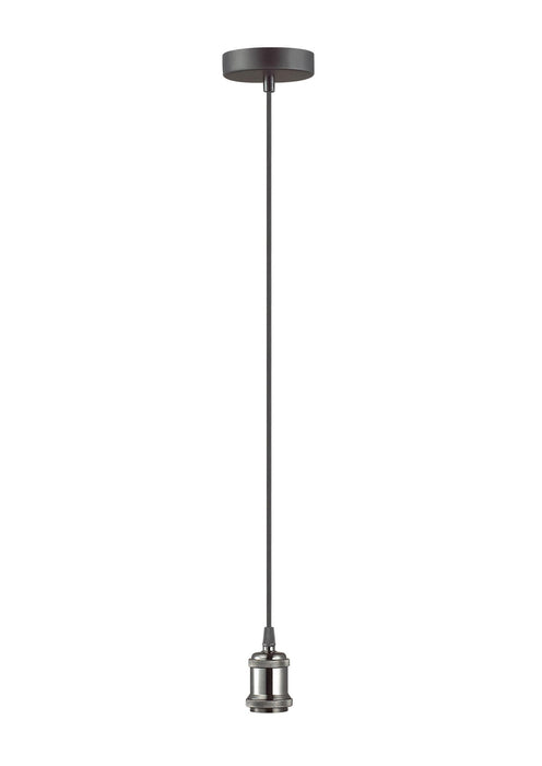 Deco Dreifa 1.5m Suspension Kit 1 Light Gun Metal/Black Braided Cable, E27 Max 60W (Maximum Load 2kg) • D0171
