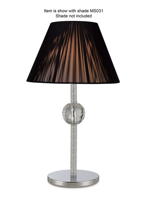 Diyas  Elena Table Lamp WITHOUT SHADE 1 Light E27 Polished Chrome/Crystal • IL30510