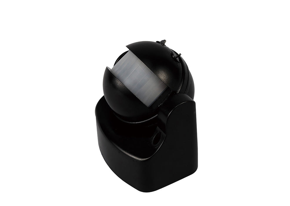 Deco Espial Stand Alone IP44 12m 180 Deg PIR Motion Sensor With Adjustable Time And Lux Level Black Finish • D0062