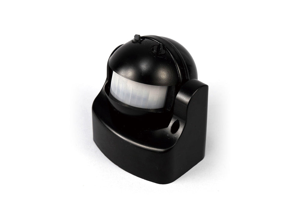 Deco Espial Stand Alone IP44 12m 180 Deg PIR Motion Sensor With Adjustable Time And Lux Level Black Finish • D0062
