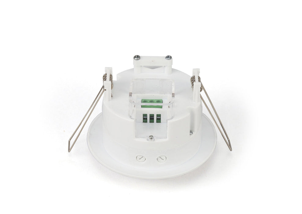 Deco Espial Flush Mounted IP20 6m PIR Detector 360 Deg With Adjustable Time And Lux Level White Finish • D0064