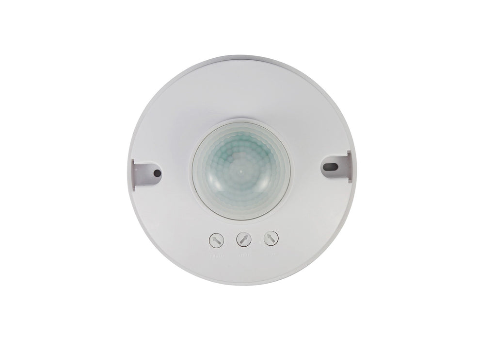 Deco Espial Surface Mounted IP20 6m 360 Deg PIR Sensor With Adjustable Time And Lux Level White Finish • D0065