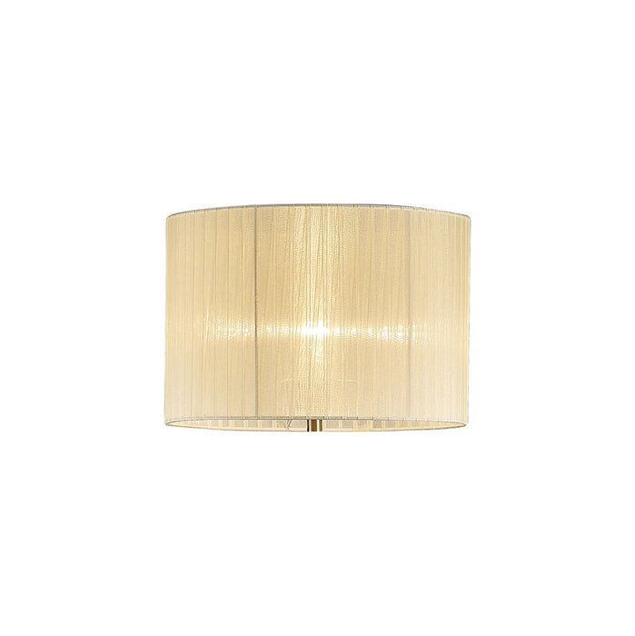 Diyas Florence Round Organza Shade Cream 380mm x 260mm, Suitable For Floor Lamp • ILS31531