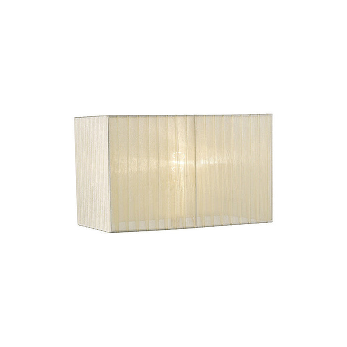 Diyas Florence Rectangle Organza Shade, 380x190x230mm, Cream, For Table Lamp • ILS31532