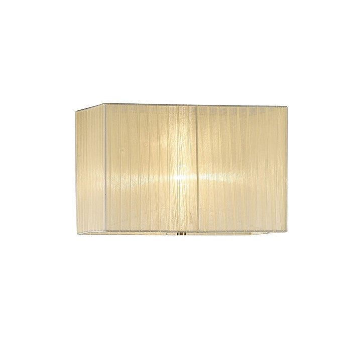 Diyas Florence Rectangle Organza Shade, 400x210x260mm Cream, For Floor Lamp • ILS31533