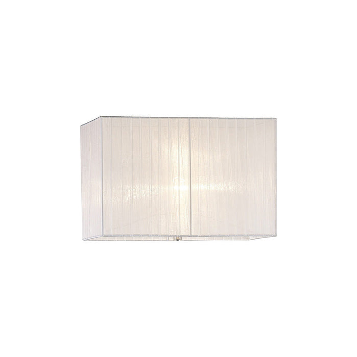 Diyas Florence Rectangle Organza Shade, 400x210x260mm,  White, For Floor Lamp • ILS31537