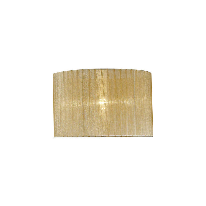 Diyas Florence Round Organza Shade Soft Bronze 360mm x 230mm, Suitable For Table Lamp • ILS31720