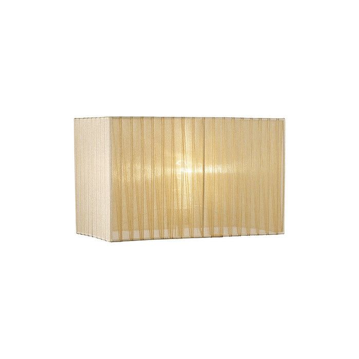 Diyas Florence Rectangle Organza Shade, 380x190x230mm, Soft Bronze, For Table Lamp • ILS31722