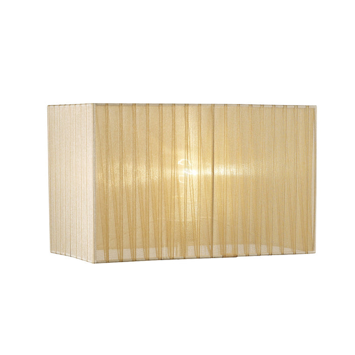 Diyas Florence Rectangle Organza Shade, 400x210x260mm, Soft Bronze, For Floor Lamp • ILS31723