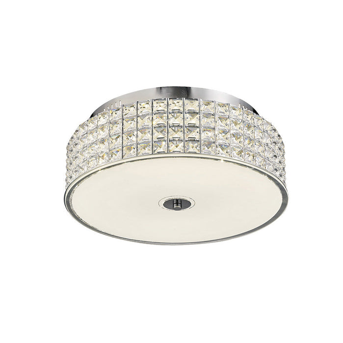 Diyas Hawthorne Round Ceiling 30W 1700lm LED 4000K Polished Chrome/Crystal, 3yrs Warranty • IL80021