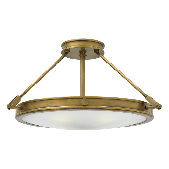 Hinkley HK-COLLIER-SF-M Collier 4 Light Heritage Brass Medium Semi-Flush Ceiling Light