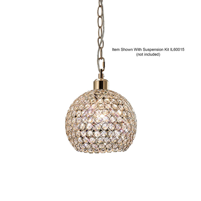 Diyas Kudo Ball Non-Electric SHADE ONLY French Gold/Crystal • IL30762