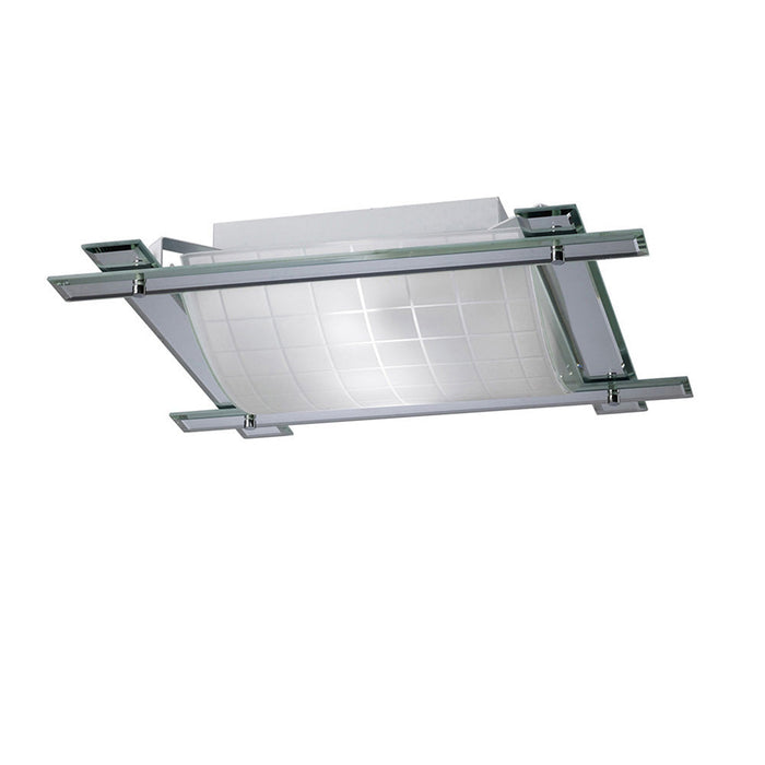 Diyas Leo Square Ceiling 3 Light E27 Polished Chrome/Mirror • IL31010