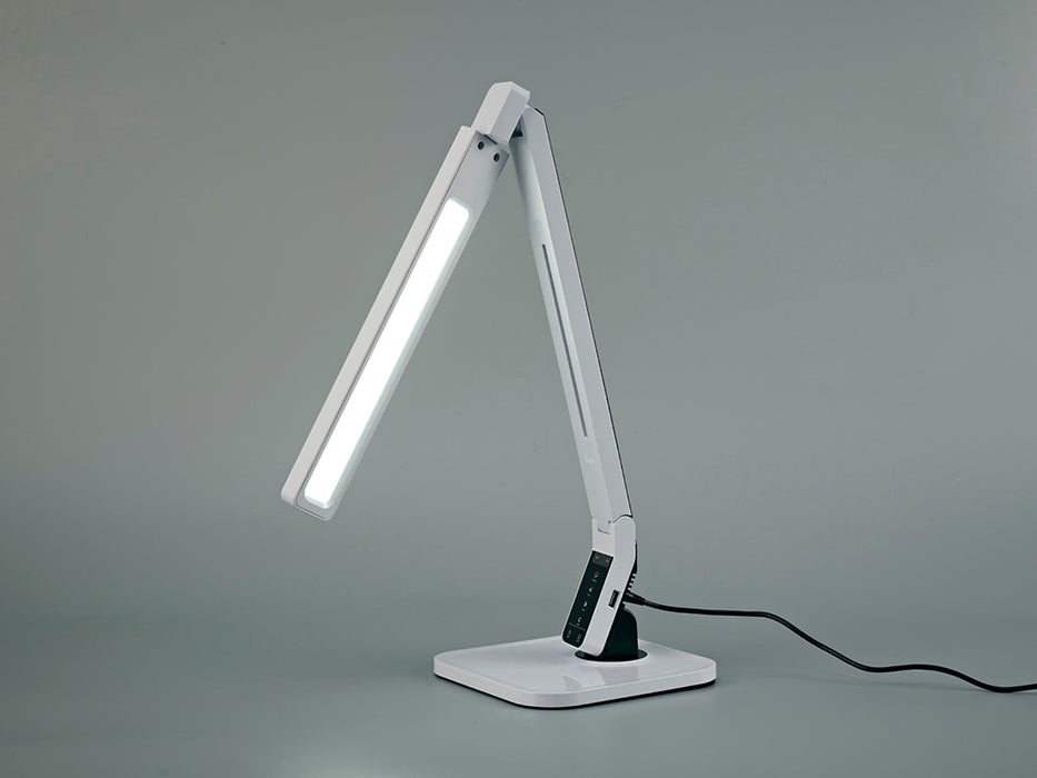 Deco Lido LED Table Lamp White With USB Charging Port, 15W, 960lm, 3300/4200/5300/6200K • D0248