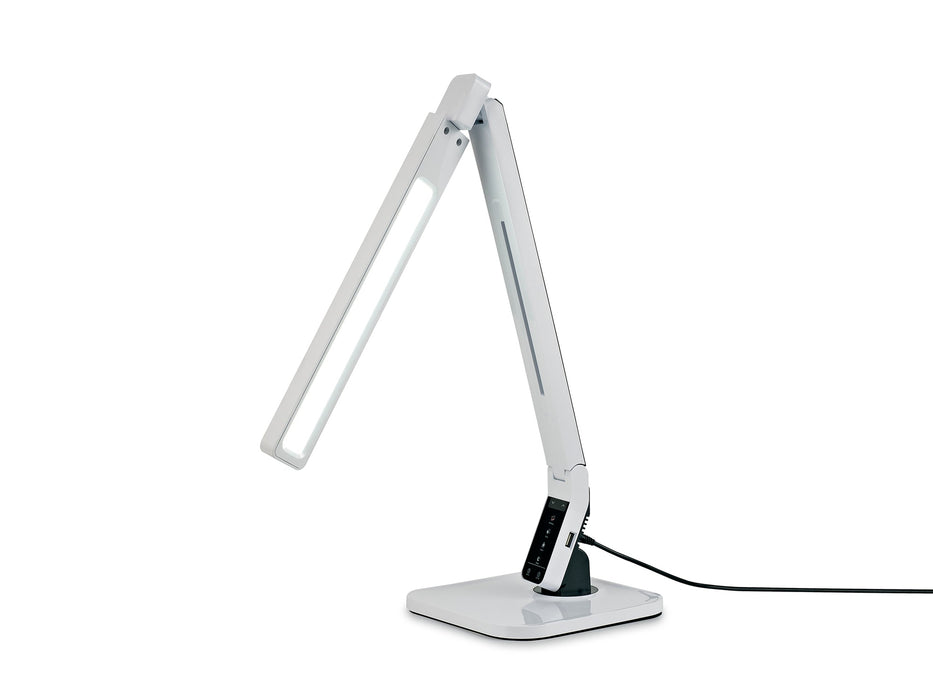 Deco Lido LED Table Lamp White With USB Charging Port, 15W, 960lm, 3300/4200/5300/6200K • D0248