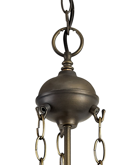 Regal Lighting SL-2007 3 Light Uplighter Ceiling Pendant Only Aged Antique Brass