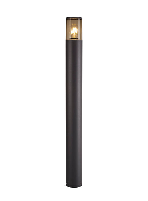 Regal Lighting SL-1676 1 Light Large Outdoor Post Light Anthracite With Smoked Glass IP54