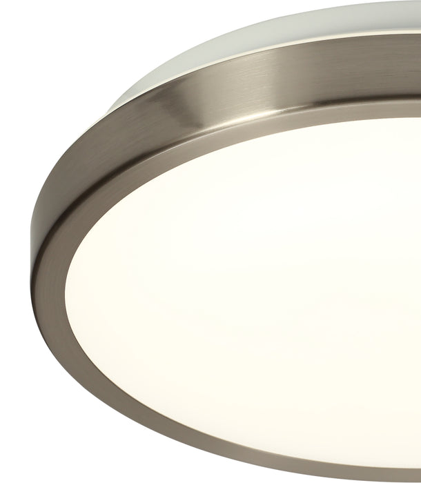Regal lighting SL-1706 1 Light 30cm Flush LED Ceiling Light Satin Nickel IP44