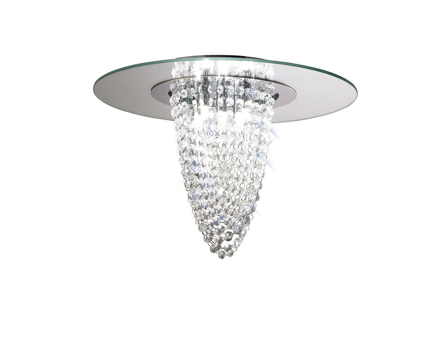 Diyas Oberon Ceiling 5 Light G9 Polished Chrome/Mirror/Crystal • IL31460