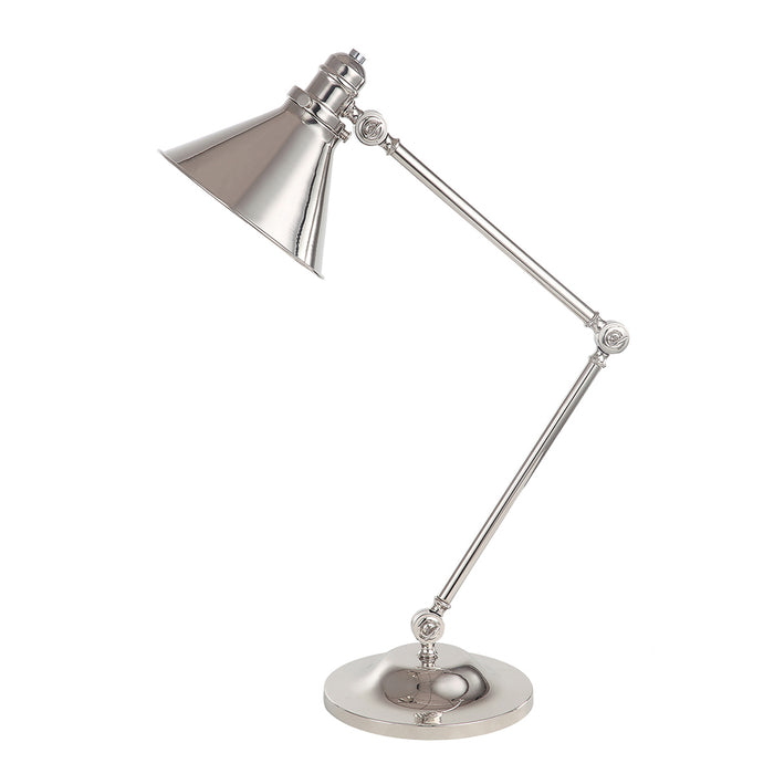 Elstead Lighting PV-TL-PN Provence Single Light Table Lamp in Polished Nickel Finish