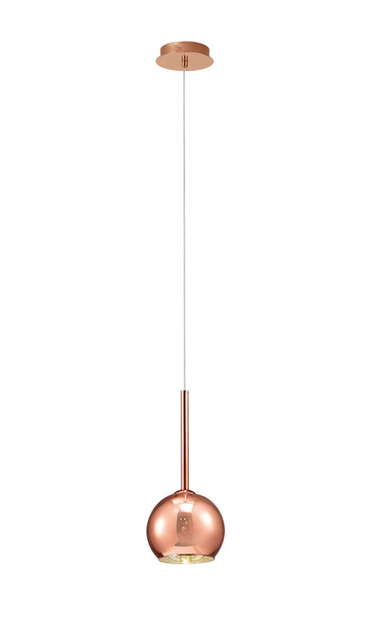 Deco Regina Single Pendant 1 Light G9 Copper/Copper Glass • D0107