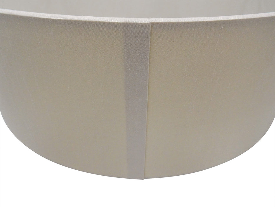 Deco Serena Round Cylinder, 600 x 150mm Dual Faux Silk Fabric Shade, Nude Beige/Moonlight • D0314