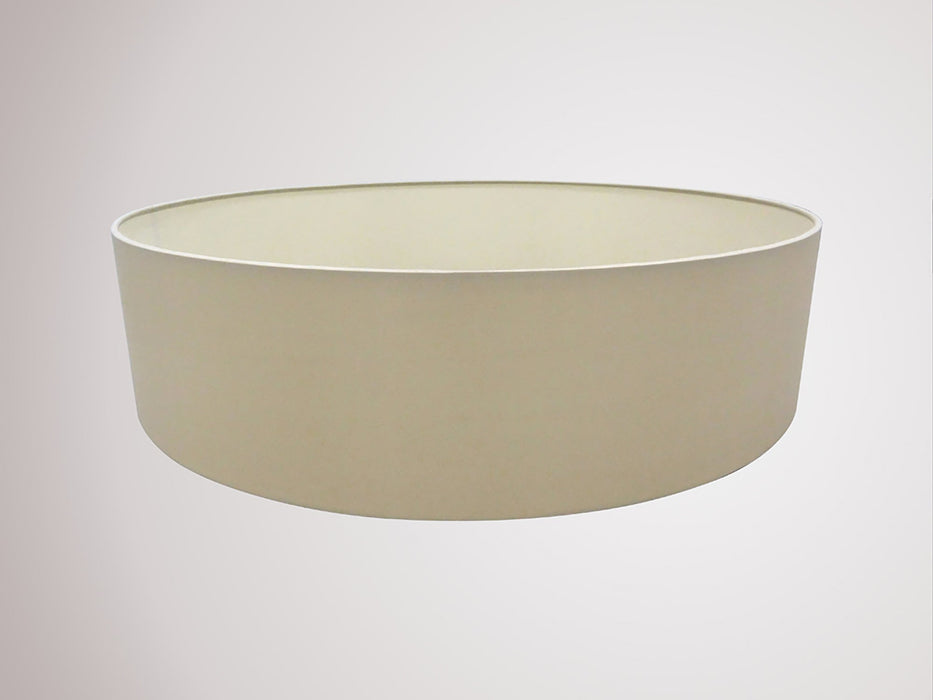 Deco Serena Round Cylinder, 600 x 150mm Dual Faux Silk Fabric Shade, Nude Beige/Moonlight • D0314