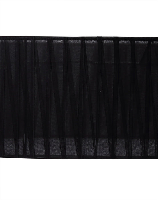 Deco Serena Round Cylinder, 600 x 150mm Organza Shade, Black • D0609
