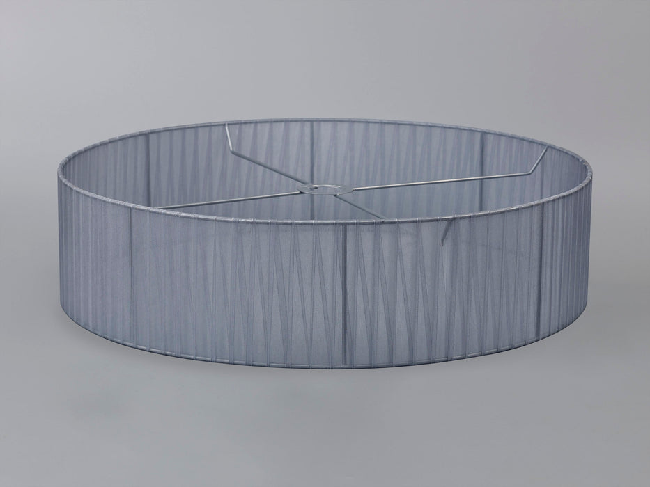Deco Serena Round Cylinder, 600 x 150mm Organza Shade, Grey • D0613