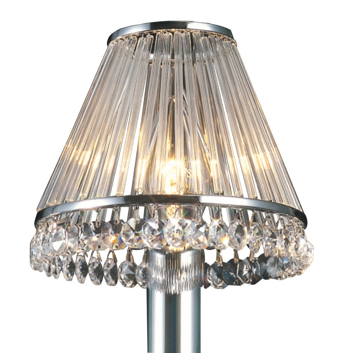 Diyas Crystal Clip-On Shade With Clear Glass Rods Polished Chrome/Crystal • IL30100