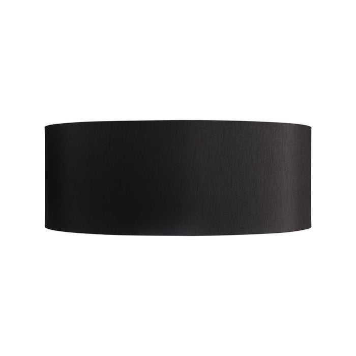 Deco Sigma Round Cylinder, 600 x 220mm Faux Silk Fabric Shade, Black/White Laminate • D0050