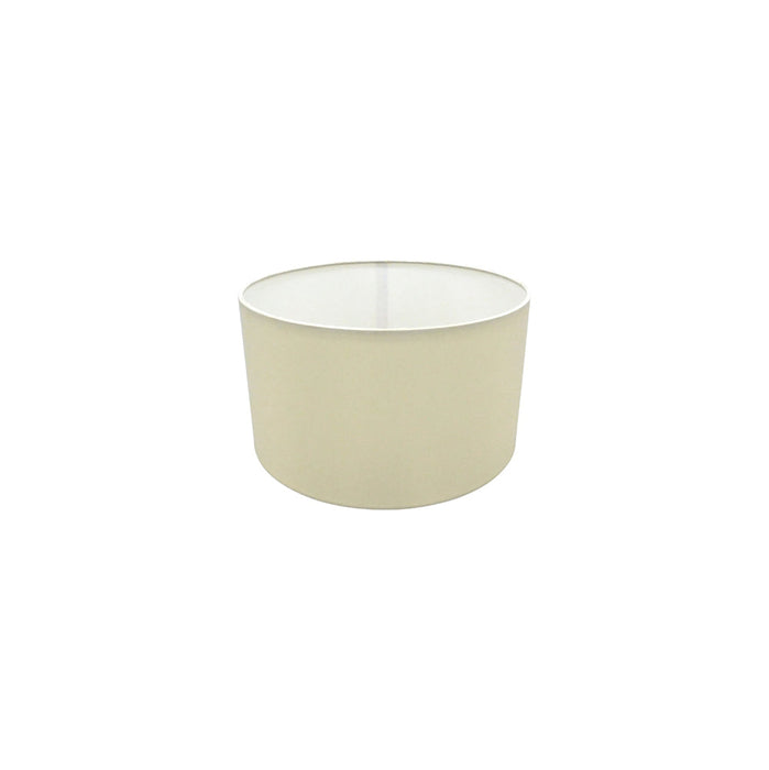 Deco Sigma Round Cylinder, 300 x 170mm Faux Silk Fabric Shade, Ivory Pearl/White Laminate • D0273