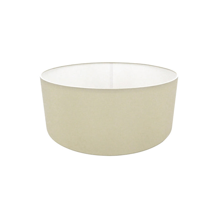 Deco Sigma Round Cylinder, 500 x 200mm Faux Silk Fabric Shade, Ivory Pearl/White Laminate • D0275