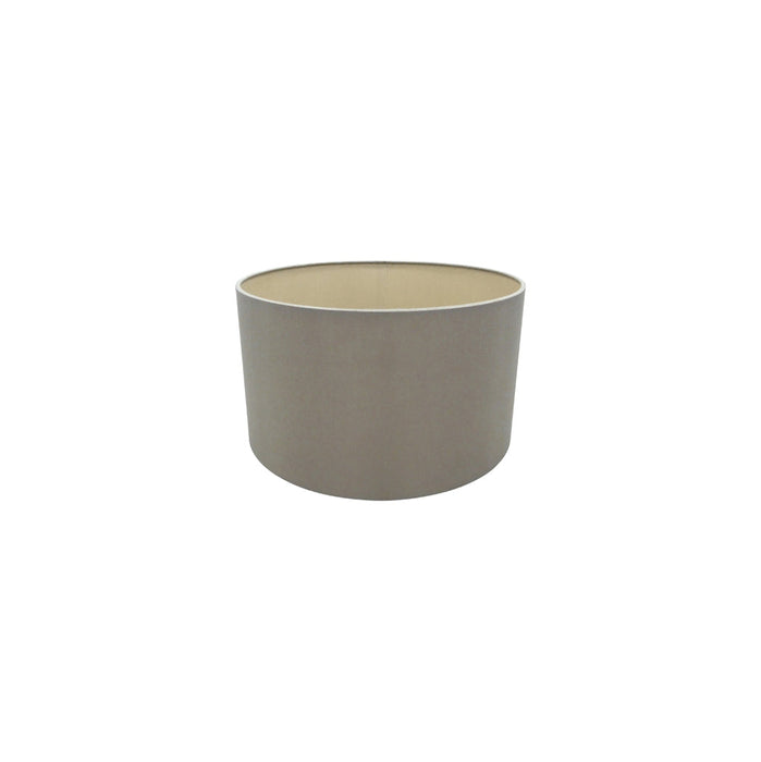 Deco Sigma Round Cylinder, 300 x 170mm Dual Faux Silk Fabric Shade, Taupe/Halo Gold • D0281