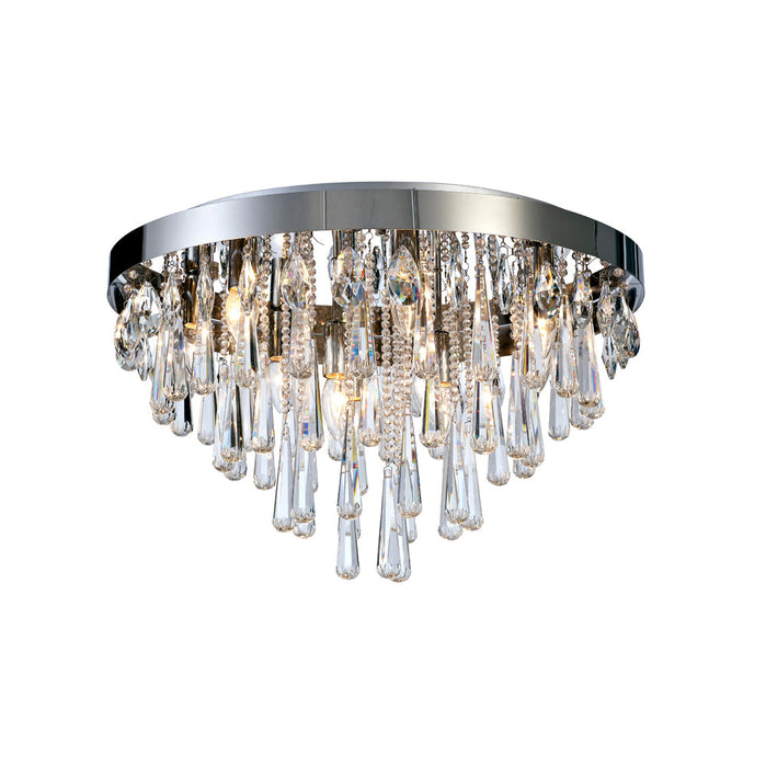 Diyas Sophia Ceiling 8 Light E14 Polished Chrome/Crystal • IL31432